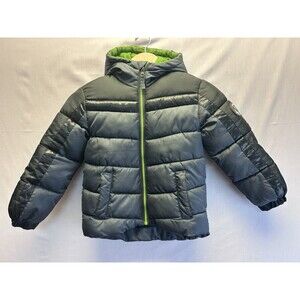 Sequoia Black Grey Hooded Puffer Coat Full Zip Warm Winter Jacket Little Boys 5